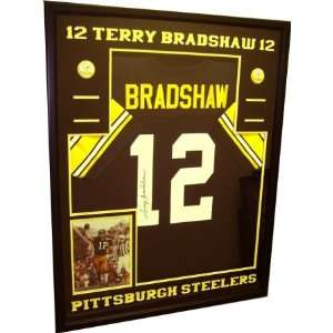 Terry Bradshaw Autographed Jersey   Framed
