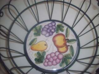 Ceramic plate fruit basket, Excellent condition  