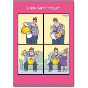  Funny Valentines Day Card Popcorn Touch Humor Greeting Tim 