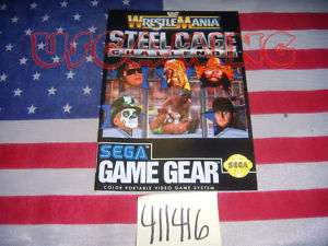 Sega Game Gear Manual WWF WWE STEEL CAGE CHALLENGE  