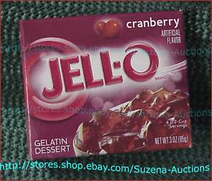 JELL O Cranberry Flavored Gelatin 3oz or 85g box Jello  