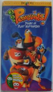 321 Penguins Trouble on Planet Wait Your Turn VHS New Children Movie 