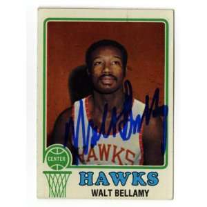 Walt Bellamy Autographed Vintage 1969 70 Topps Card