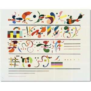 Wassily Kandinsky Abstract Tile Mural House Remodeling  17x21.25 