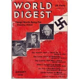   Digest 1941  January Contributors include Wendell L. Willkie. Books