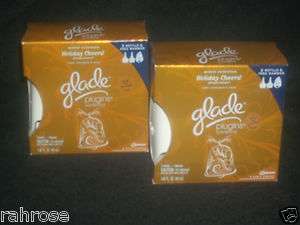 GLADE Plugins 4 REFILLS 2 Warmers HOLIDAY CHEERS Oil LOT Winter 