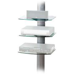 each shelf holds up to 30lbs 13 6kg 3 adjustable glass shelves 2 wall 