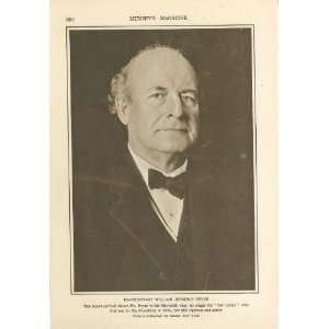   1918 Print Politician William Jennings Bryan Age 59 