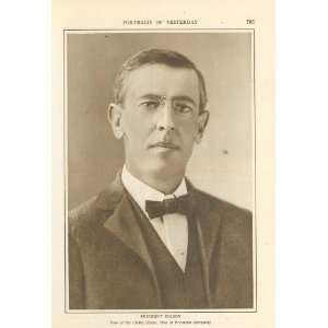  1918 Print Woodrow Wilson President of Princeton 