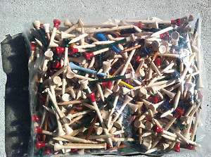 BULK GOLF TEES   FACTORY SURPLUS/ 1000 PCS (BY WEIGHT)  