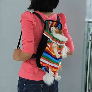   Stripes Pet Dog Front Carrier Backpack Bag   Size XL
