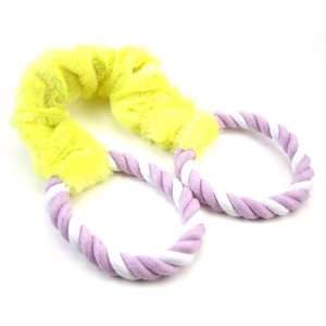  Yellow Elastic Pull Ring Dog Rope Toy