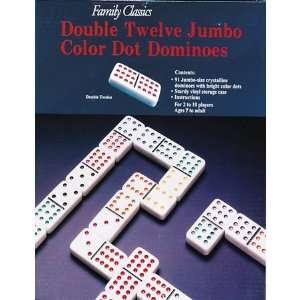  Double 12 Jumbo Color Dot Dominos Toys & Games