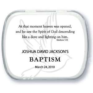 Dove Candy Tin Personalized Baptism Favors