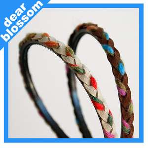   Knitting Wool Braided Gypsy Headband Hippie Hair Accessories 2COLORS