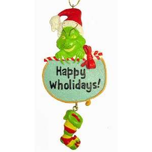  Dr. Seuss The Grinch Happy Wholidays Christmas Ornament 