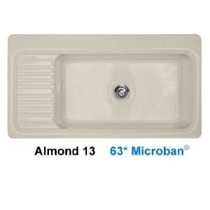   Self Rim Kitchen Sink with Drainboard on left and 5 Faucet Holes 595