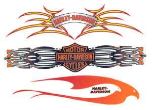 Harley Davidson Bar & Shield Tribal Tattoo Decal  