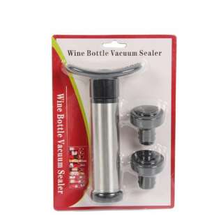 Wine Bottle Vacuum Saver Sealer Preserver with 2 Pump Stopper  