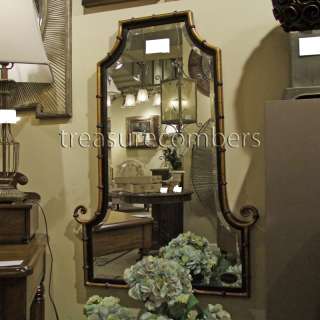 Horchow Bamboo Curl Wall Mirror Hollywood Regency  