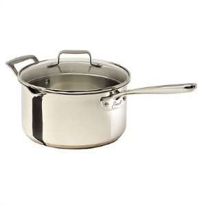 Emerilware E9372564 Stainless 4 Quart Sauce Pan with Pouring Spout and 