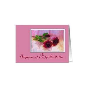  Invitations   Engagement Party, Red Roses Card Health 