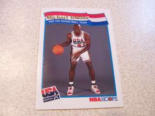 1991 92 NBA HOOPS MCDONALDS HOF #55 MICHAEL JORDAN USA  