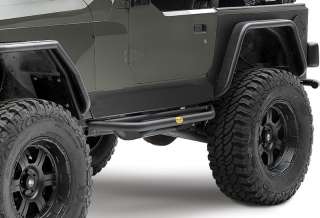 87 06 Jeep Wrangler Black SRC Side Armor Step Bars NEW  