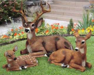 Stag Laying Male Deer Outdoor Animal Garden Statue 27452060680  