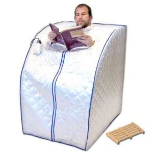  Portable Far Infrared Sauna with Foot Massager   XL Patio 