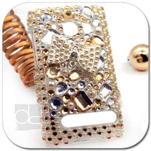 Bling Gold Rhinestone Crystal Hard Skin Back Case Cover For Sprint HTC 