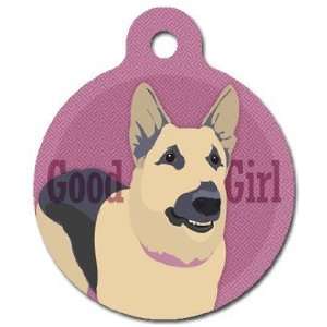   Girl German Shepherd Pet ID Tag for Dogs and Cats   Dog Tag Art Pet