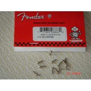  Fender Replacement Screws 3x3/8 SM RD HD NI Musical 