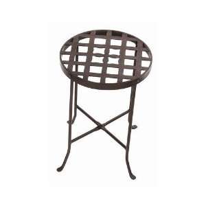  Achla Patio Decor Brown Wrought Iron Flowers Plant Stand 