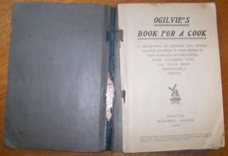 ANTIQUE 1907 OGILVIES FLOUR MILL BOOK FOR A COOK ADVERTISING PICTURES 