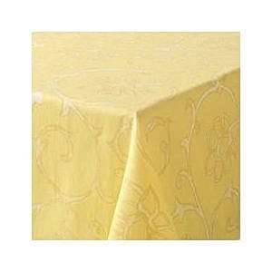  Santana Yellow Gold Floral Pattern Tablecloth ~ 70 Round 