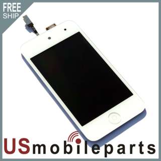 White iPod Touch 4th Gen Compatible LCD Screen Touch Digitizer + Home 