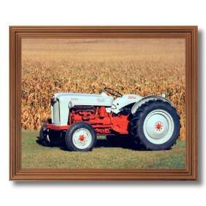  Framed Oak 1953 Ford Golden Jubilee Farm Tractor Picture 