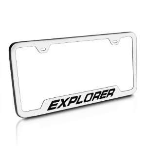  Ford Explorer Brushed Stainless Steel Auto License Plate Frame 