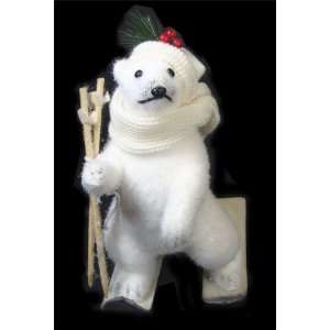  12 Freestyle Skiing Polar Bear with Poles, Scarf and 