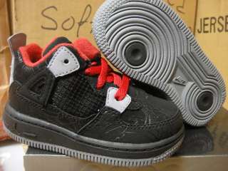 Nike AJF 4 Jordan Force Black Red Toddler Shoes Sz 5  