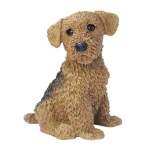 the Airedale dog sculpture home garden puppy statue (The Digital Angel 