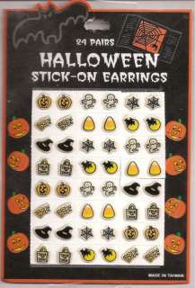 20 Pairs Of Halloween Stick on Earrings  