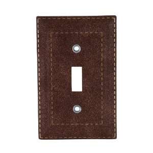   51795 Faux Stitched Leather Single Switch Wall Plate