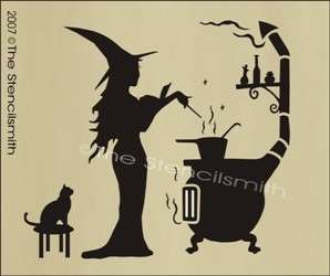 782 STENCIL for sign Witchs Kitchen cat stove cooking  