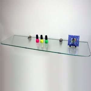 Deluxe 24 x 8 Clear Tempered Glass Shelf Kit with Polished Chrome 