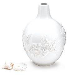 Sanibel Sands Decorative Seashell Flower Vase/Planter For Beach And 