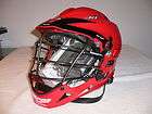 cascade pro7 lacrosse helmet one size fits most black red