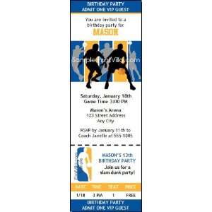  Golden State Warriors Colored Ticket Invitation Sports 