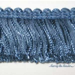  Conso 1.75 inch French Blue Brush Fringe by the yard Arts 